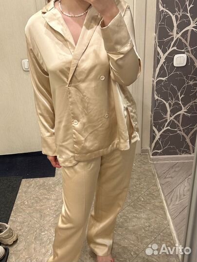 Атласный костюм H&M