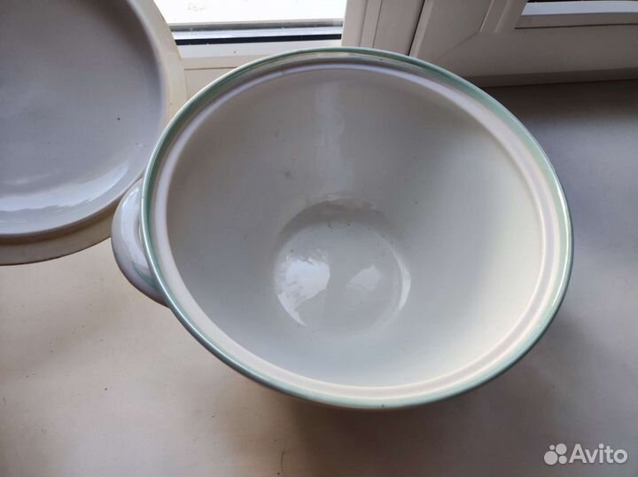 Супница с крышкой фарфоровая Дулево 1999 года