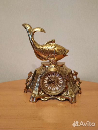 Часы настольные антиквариат Испания бронза