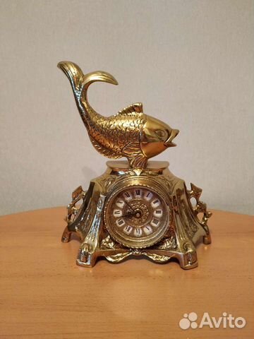 Часы настольные антиквариат Испания бронза