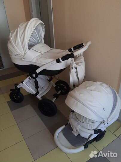 Коляска 3v1 эко кожа с автолюлькой