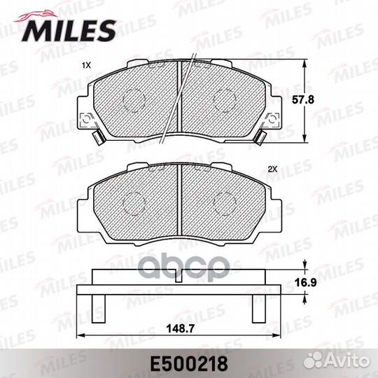 Колодки тормозные передние (Смесь ceramic) hond