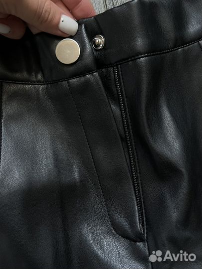 Кожаные брюки женские