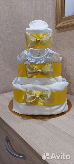 Торт из памперсов/подарок для новорожденного