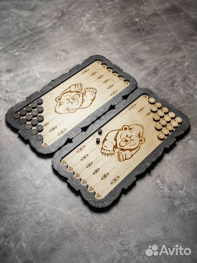 Нарды С гербом 50 см Ручная сборка