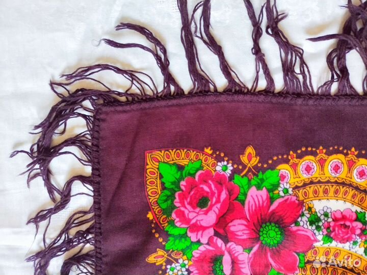 Павлопосадский платок шерсть 92*92