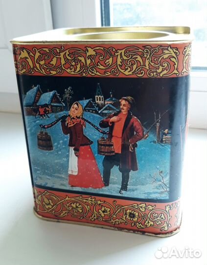 Жестяная банка из-под чая Баловень