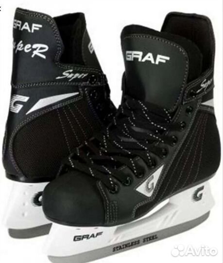Новые детские хоккейные коньки Graf super G