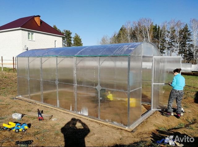 Теплица прямостенные усиленные оцинкованные