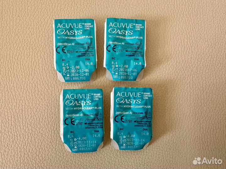 Контактные линзы Acuvue Oasys -4,0 -2,0