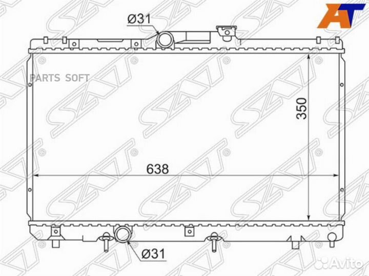 Радиатор Toyota Corolla (E100,E110) 91-02 / Corolla Ceres 92-99 / Corolla Levin 91-00 / Corolla Spac