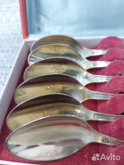 Чайные ложки мельхиор посеребрённый Кольчугино