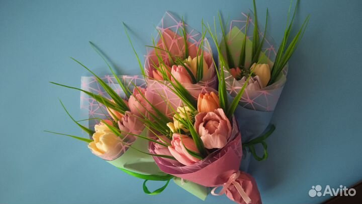 Букет на 8 марта из мыла тюльпаны