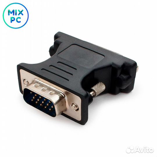 Переходник Cablexpert VGA-DVI, 15M/25F, черный, па