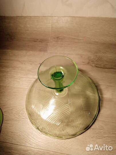 Ваза под фрукты на ножке стекло СССР