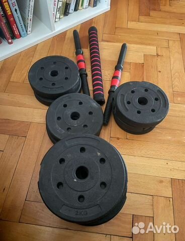 Гантели разборные 20 кг / 2 по 10кг/ штанга