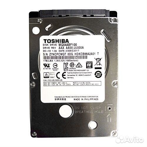 Жесткий диск 1 тб 2.5 Toshiba для ноутбука