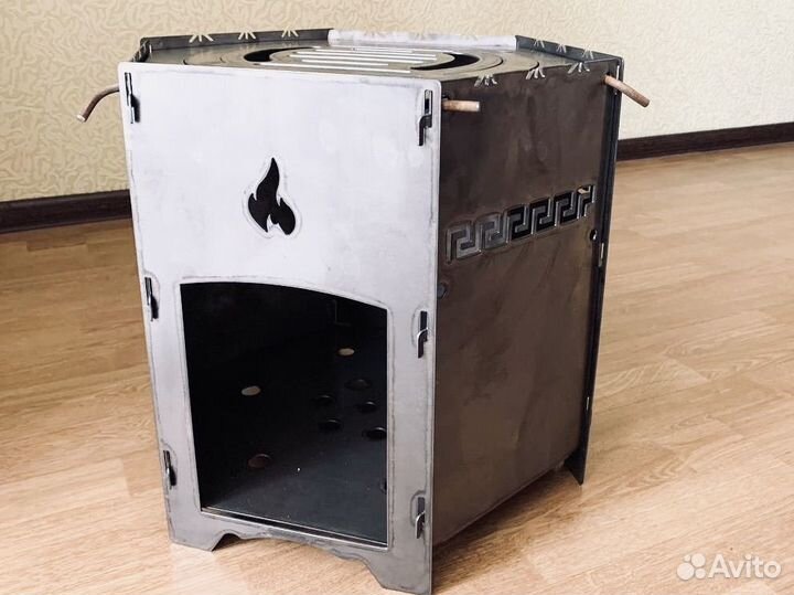 Печь мангал под казан