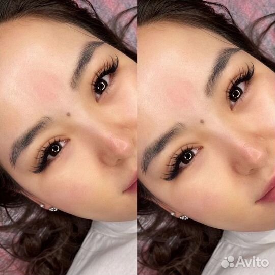 Наращивание ресниц в салоне