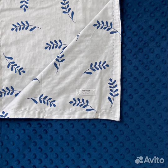 Плед новый двусторонний из хлопка и плюша