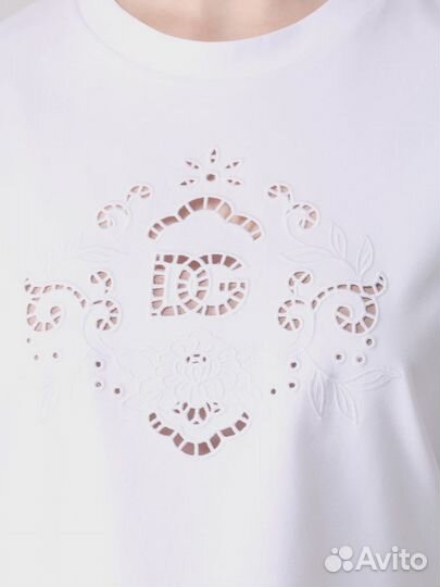 Футболка хлопковая с логотипом Dolce & Gabbana