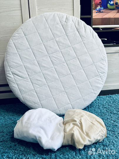 Матрас детский круглый 75 75+наволочки