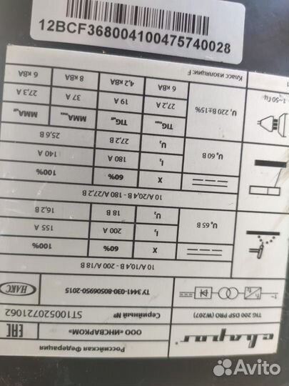 Аппарат сварочный сварог PRO TIG 200 DSP (W207) на