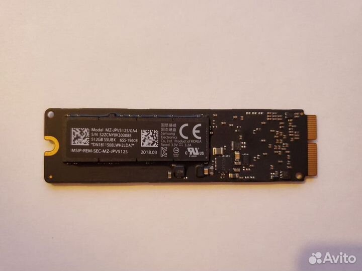 Apple SSD 512 gb. 12+16 pin