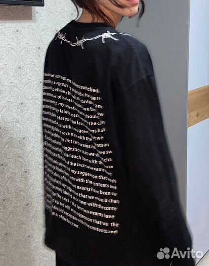 Лонгслив оверсайз черный
