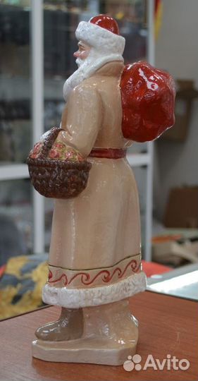 Дед мороз С корзинкой И мешком (гипс. высота 29 с