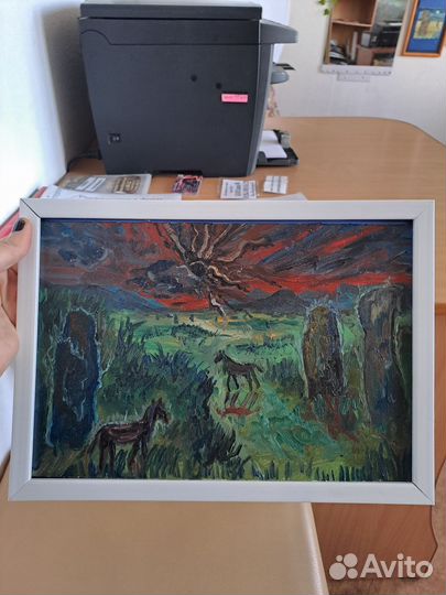 Картина маслом на холсте Хакасия