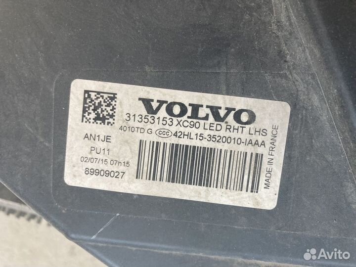 Фара volvo xc90 II левая 31353153