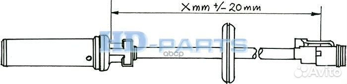 Датчик ABS Scania L4300mm левый 110454 HD-parts