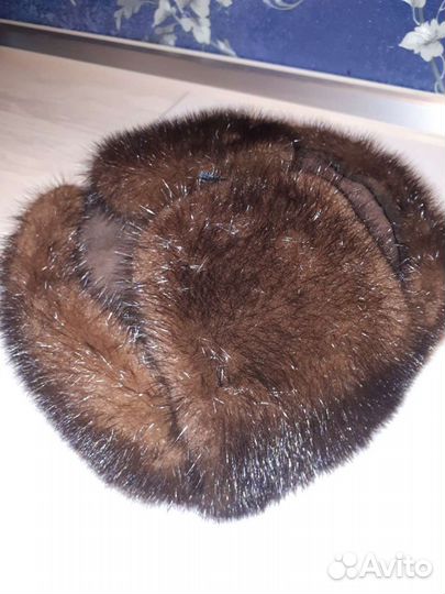 Норковая шапка мужская ушанка