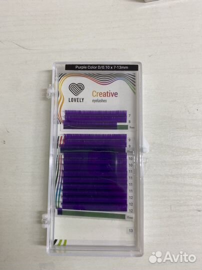 Ресницы для наращивания lovely фиолетовые