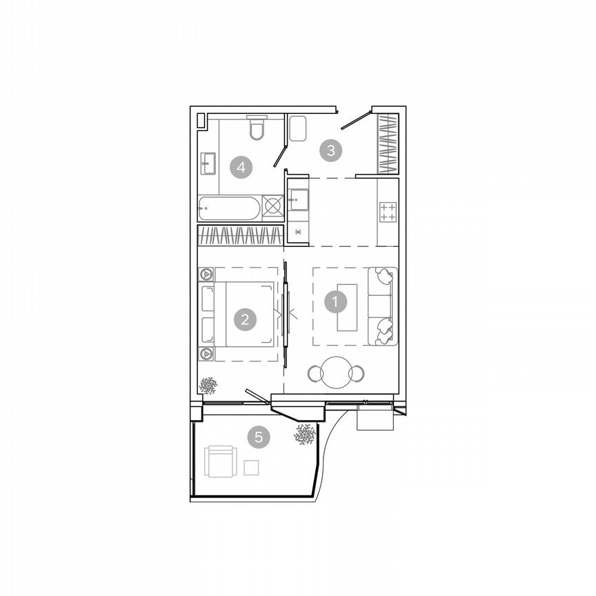 2-к. квартира, 43,6 м², 2/17 эт.
