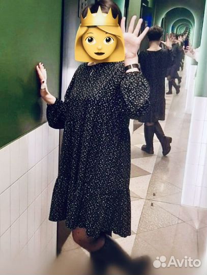 Черное летнее платье в стиле Бохо 46 48