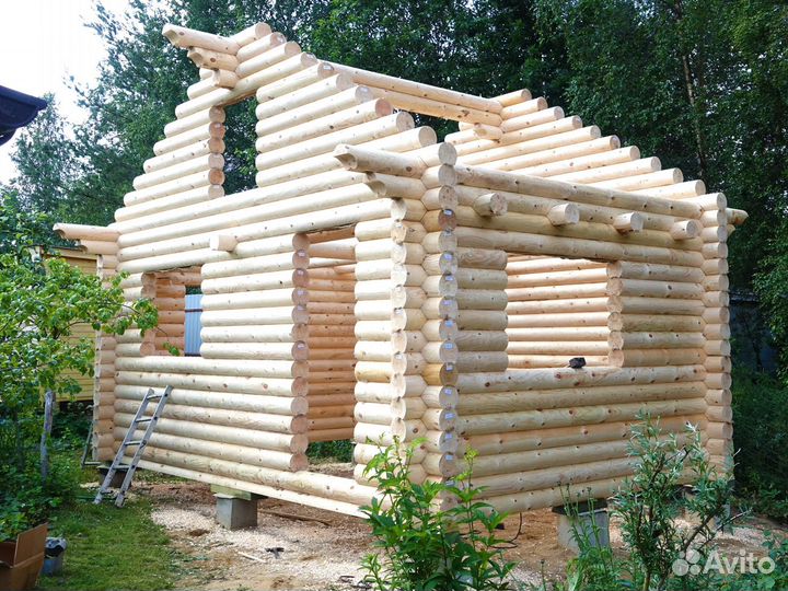 Сруб Домика с мансардой