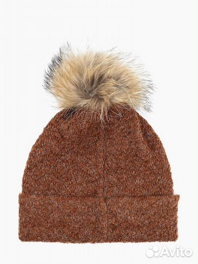 Шапка с натуральным помпоном 56