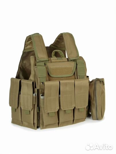 Разгрузка тактическая, плитник, 6 карманов