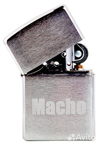 Зажигалка Zippo Macho с покрытием Brushed Chrome