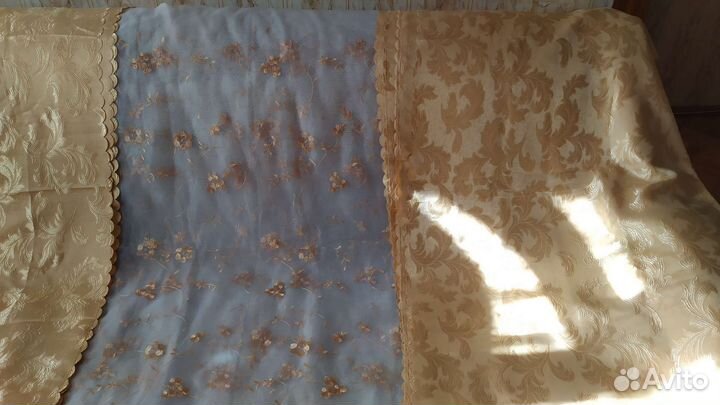 Комплект шторы и тюль (новое фото и размер тюли)