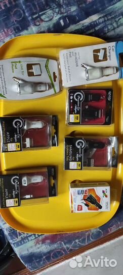 Автозарядка. iPod 30, apple 8 pin, micro usb, acer