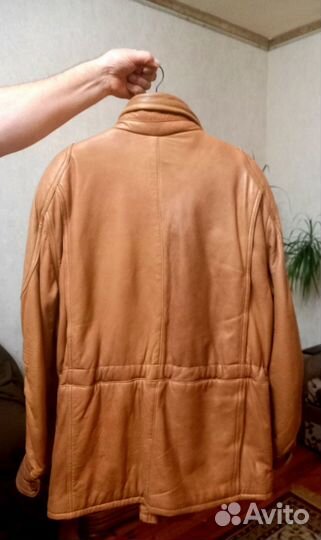 Кожаная куртка мужская 54 56 бу