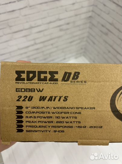 Автомобильные колонки edge 20 см новые