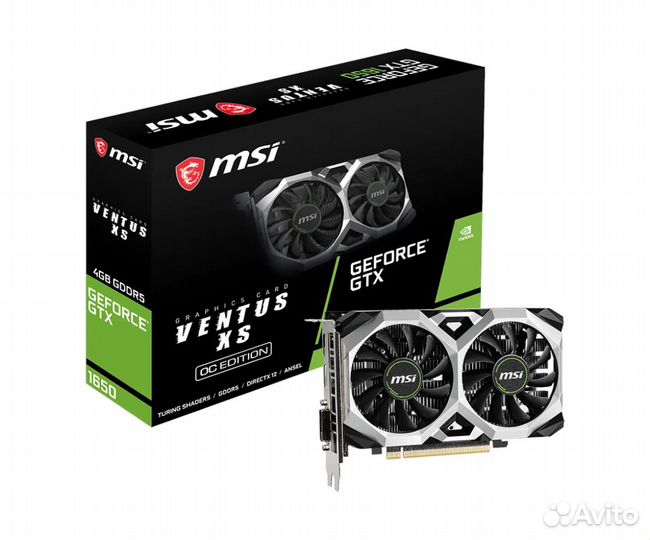 Видеокарта MSI GeForce GTX 1650 ventus XS OC, 4 гб