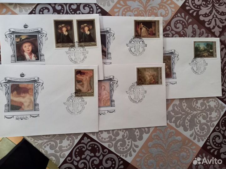 Конверты прошедшие- Россия, первого дня СССР