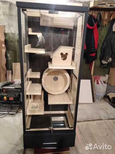 Витрина для шиншилл, белок летяг других грызунов