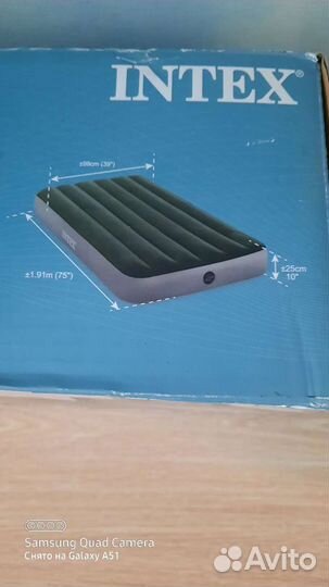 Надувной матрас 99х191х25см