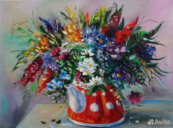 Букет мастихином